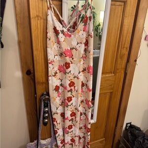 Nine Britton Floral Maxi Dress - Pink and Red